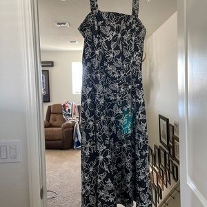 Hand sewn dress floral print. Size 14